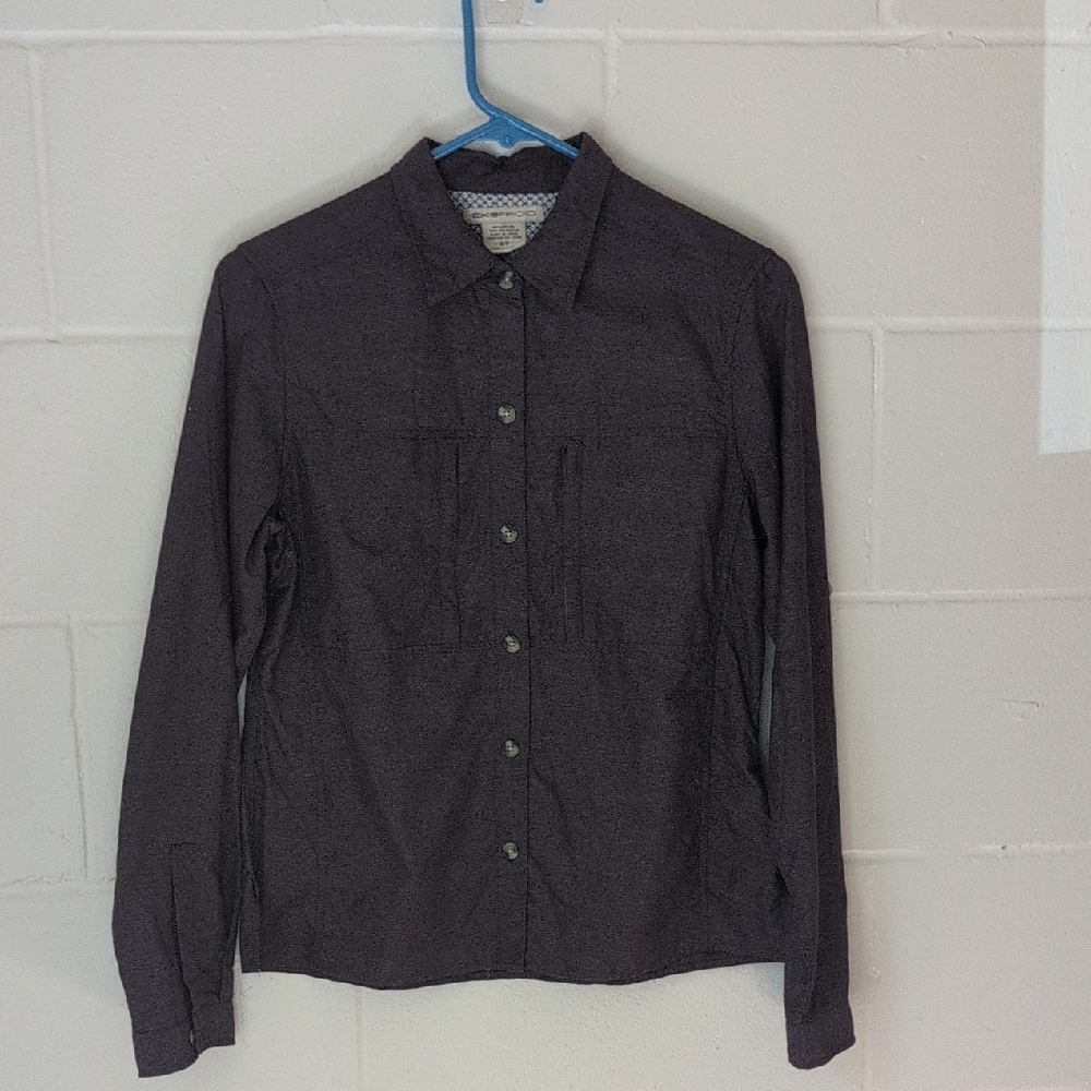Exofficio Purple Button-Up Shirt Size Small